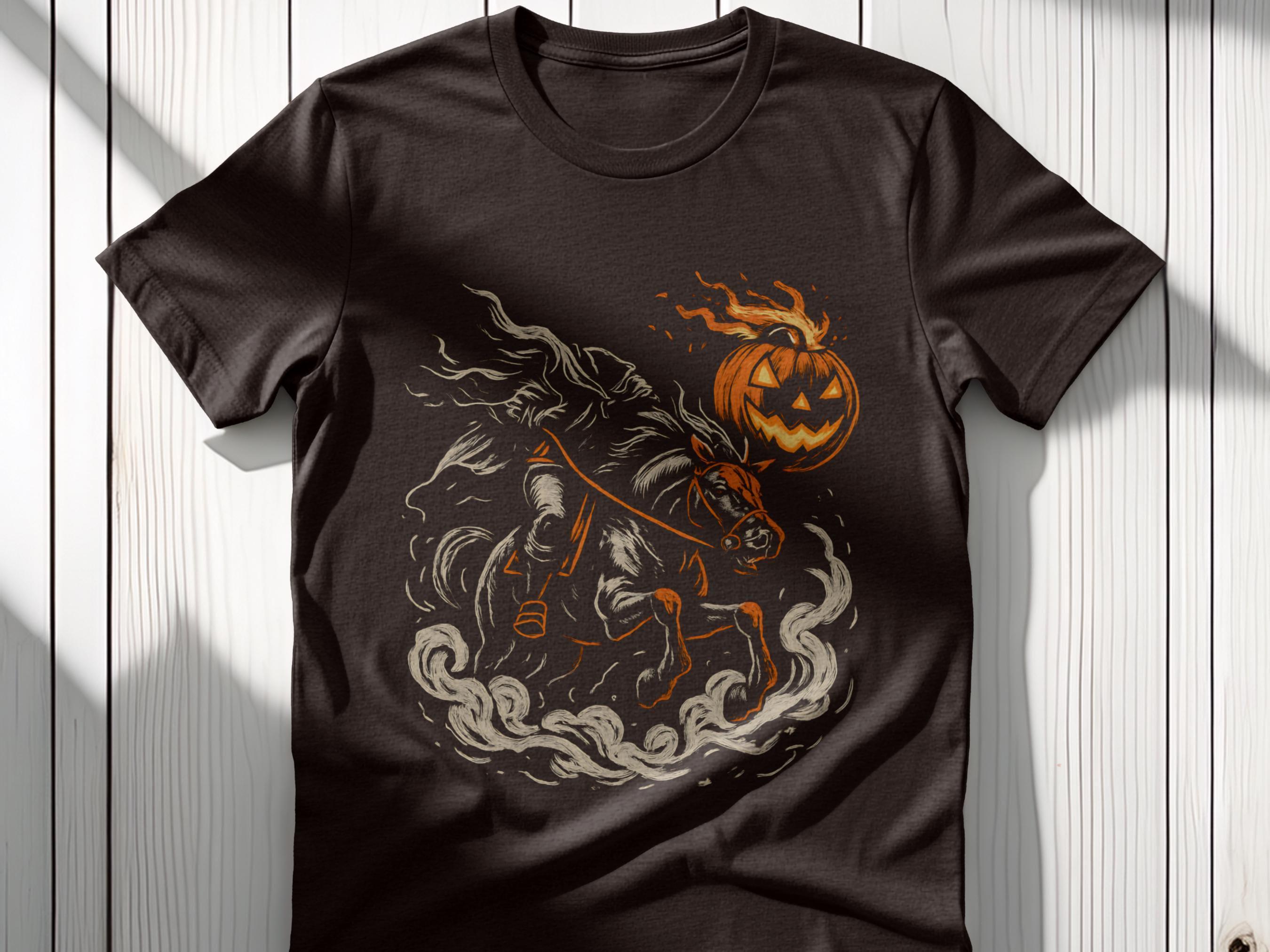 Headless Horseman Halloween Shirt | Sleepy Hollow Pumpkin Rider Graphic ...