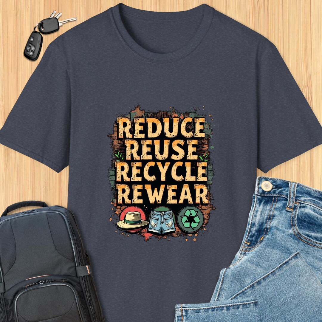 Reduce Reuse Recycle Rewear Thrifting Mantra T-shirt - Etsy
