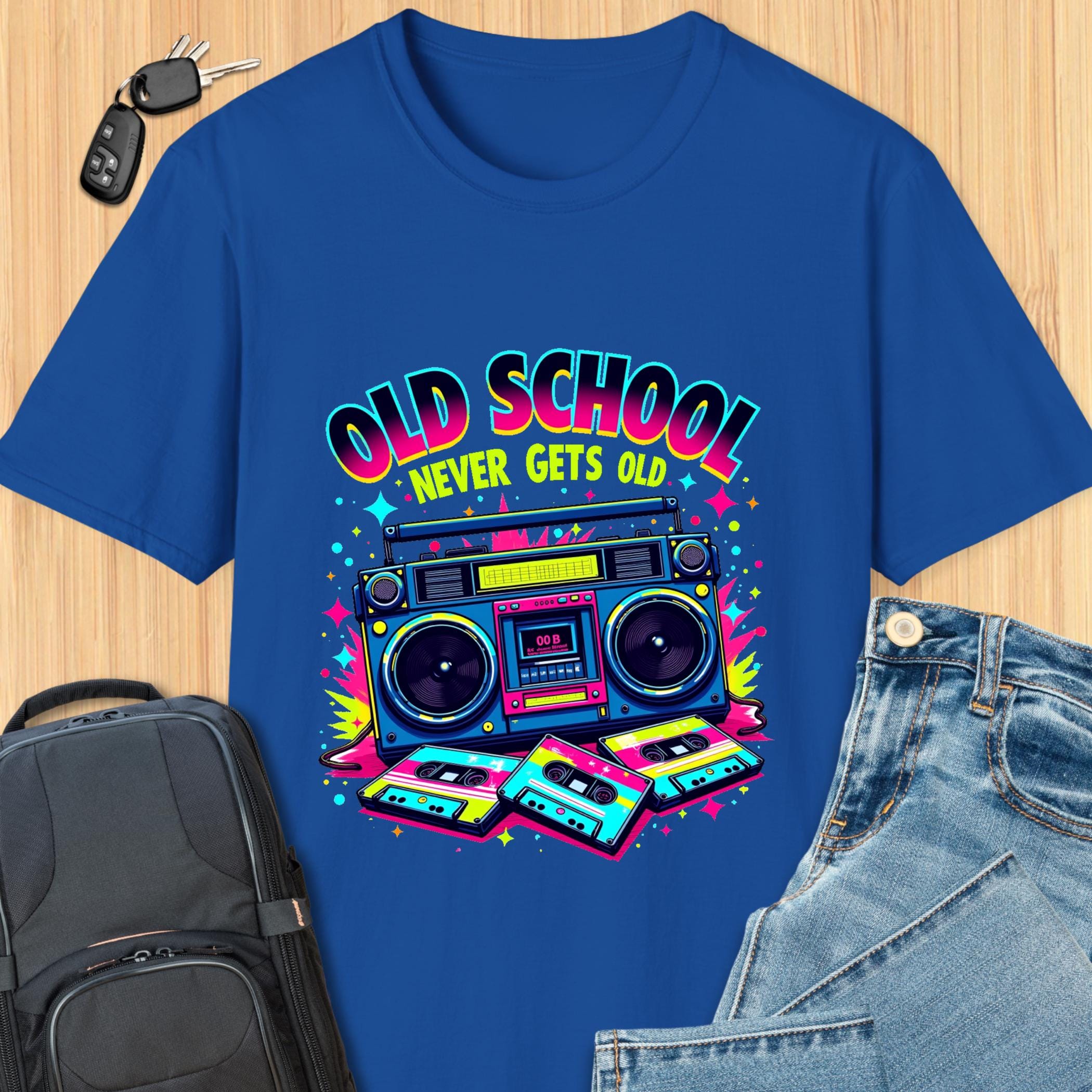 Boom Box Old School Never Gets Old 70s 80s Nostalgia T-shirt - Etsy