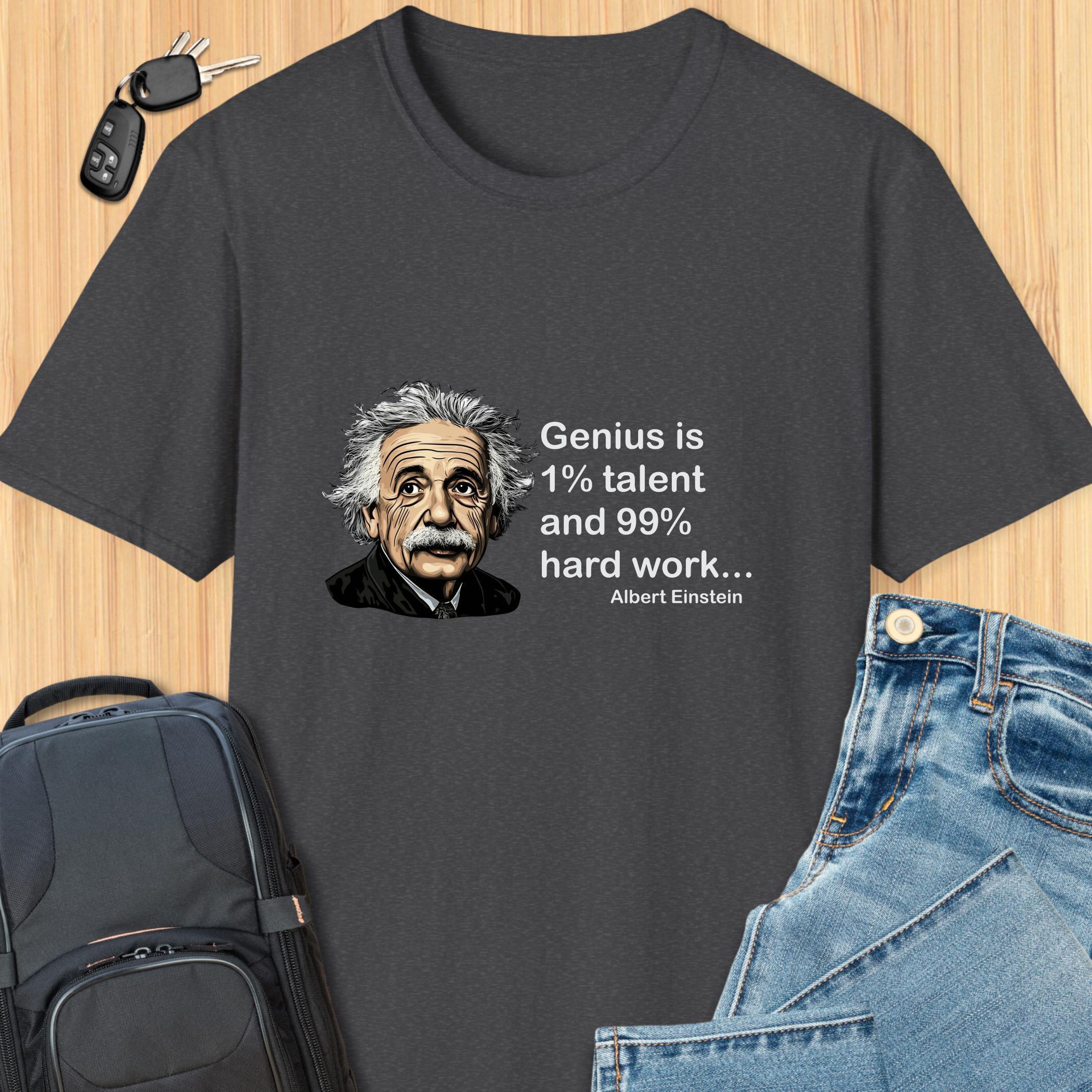 Albert Einstein Genius Quote T-shirt: Inspirational STEM Science