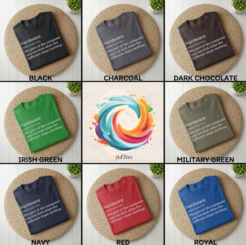 Hardware Definition Shirt - Programmierer Humor T-Shirt Computer Witz Top Tech Geek Geschenk Sarkasmus Nerd Coding Lustig Dev Bild 4