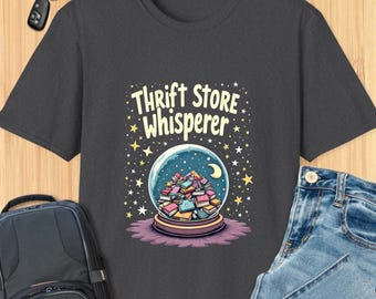 Kringloopwinkel Whisperer Magic Snowglobe Thrifting T-shirt