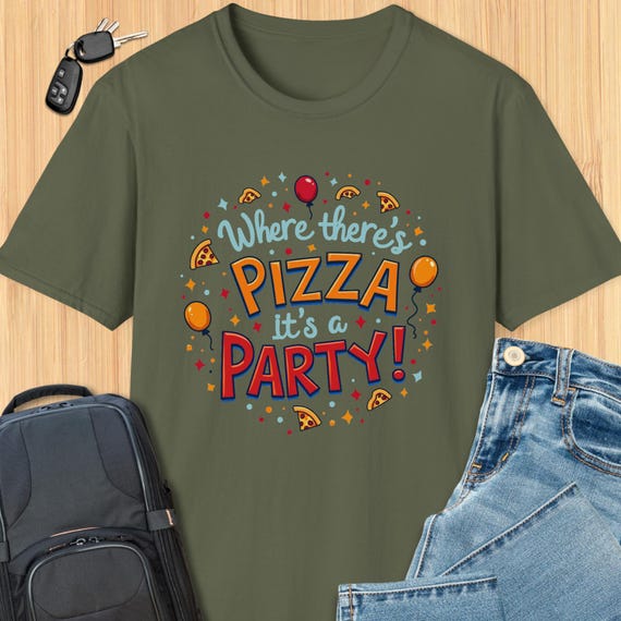 Pizza Party Lovers T-shirt: Funny Foodie Humor for Enthusiasts