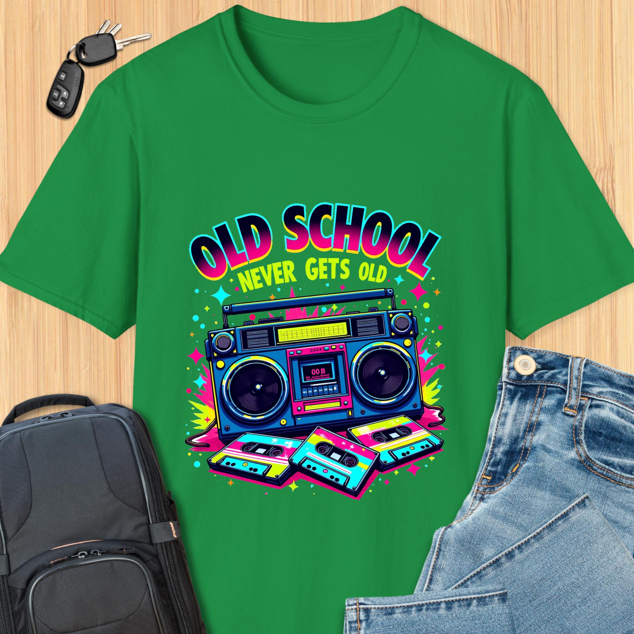 Boom Box Old School Never Gets Old 70s 80s Nostalgia T-shirt - Etsy
