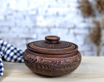 Olla de arcilla sin esmaltar para cocinar con tapa, Kadai de tierra, Olla de arcilla SIN PLOMO, Handi de arcilla india, Gama Ayurveda, Curry, Olla Biryani