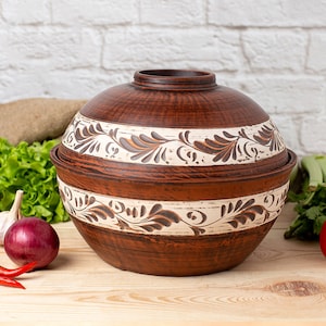 Bread box, Bread basket, Bakeware cooking, Earthen pots, Ukrainian ceramics, Unglazed Clay, Clay Pot With Lid, Clay pan, Ceramic Baking Dish