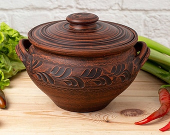 Unglazed Clay Pot for Cooking with Lid, Terracotta pot, Earthen Kadai, Clay cook pot, Clay Cookware, Earthen pot, Cooking Clay Pot, kulhad