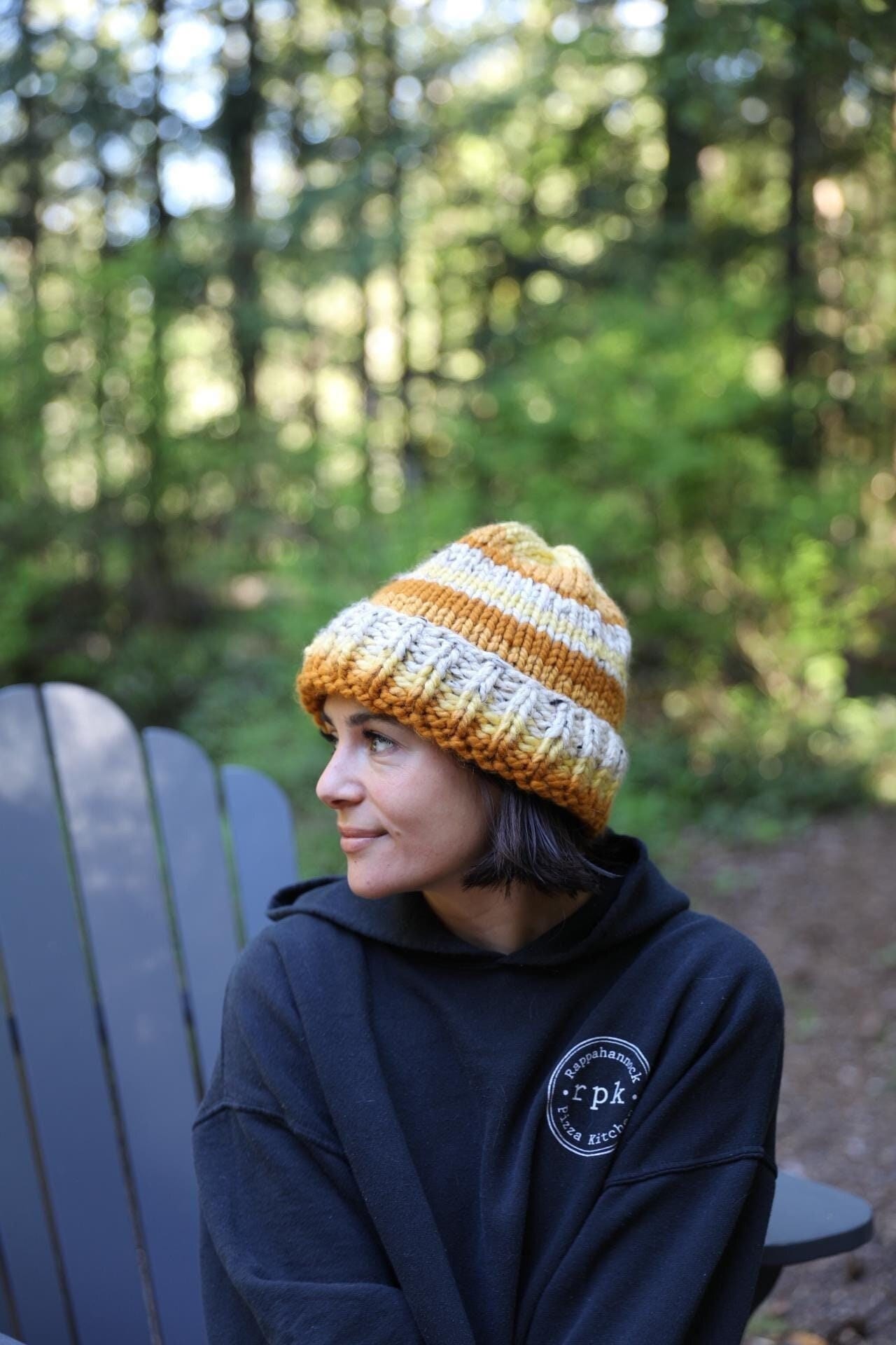 LobosMade Hand Knit Chunky Beanies - Read Description ? Bringing back some funky lil ✨scrap beanies✨ This is such  main image 2