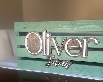 Toy Box Personalized Custom Wood Box Kids Toy Storage Wood Storage Box Customized kids toy storage baby storage book storage Nursery Decor