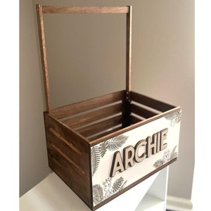 Baby-Dusche-Korb mit Hängestange Personalisierter Baby-Geschenkkorb für Babyparty-Geschenk Safari-Thema Baby-Dusche-Safari-Thema Kinderzimmer-Geschenk