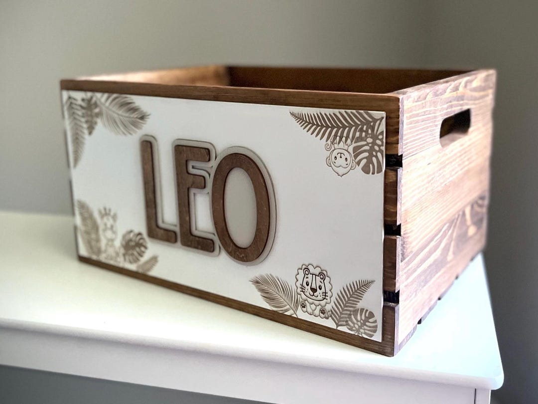 Kids Toy Box Personalized Storage Nursery Storage Tote Baby Shower