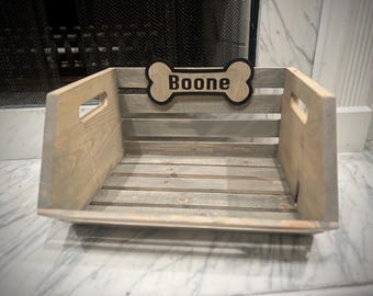 Dog Toy Bin Dog Toy box gift for dog lover personalized dog name gift multipurpose Wood Storage tote gift for new dog owner Custom Wood Box