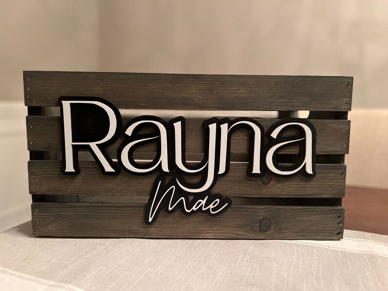 Rayna Lettering Kids Book Storage Box Personalized Kids Toy Storage Gift for Kids ...