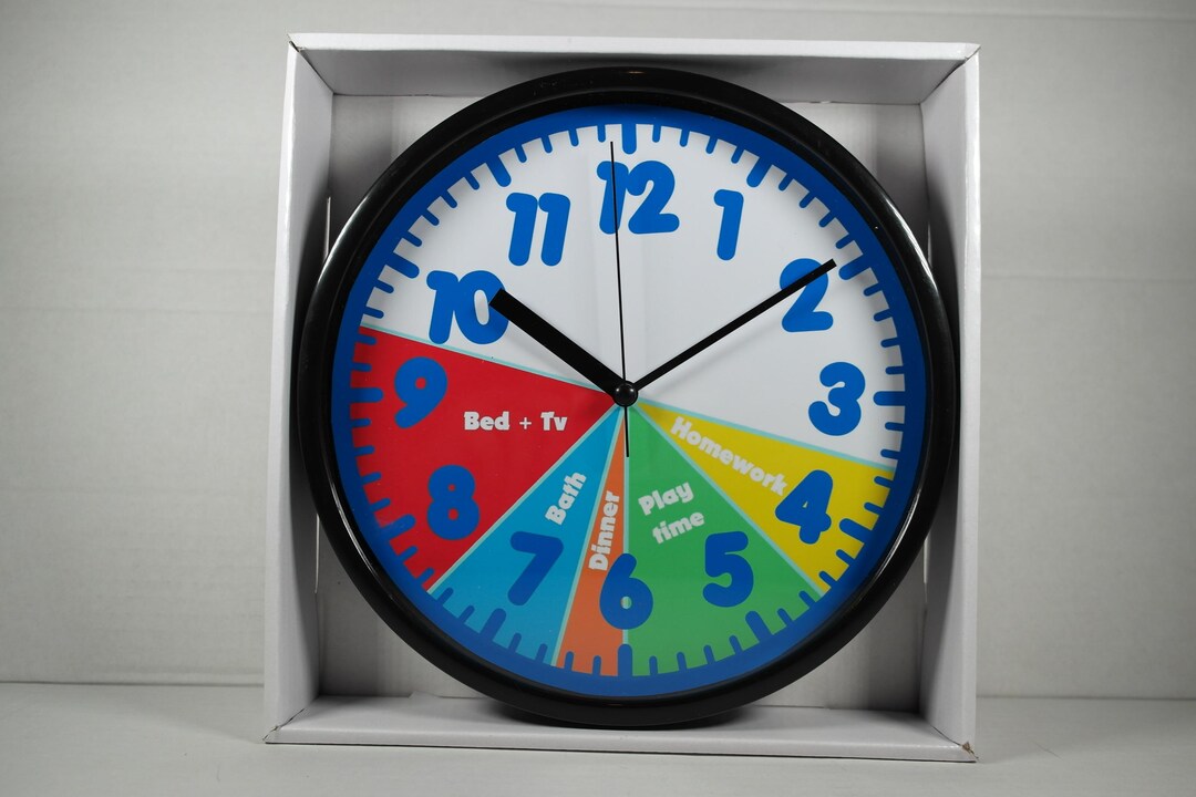 Kids Routine Clock Educational Structure Clock Blue - Etsy