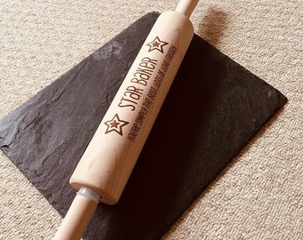 Personalised Star Baker Rolling Pin - Add Any Message