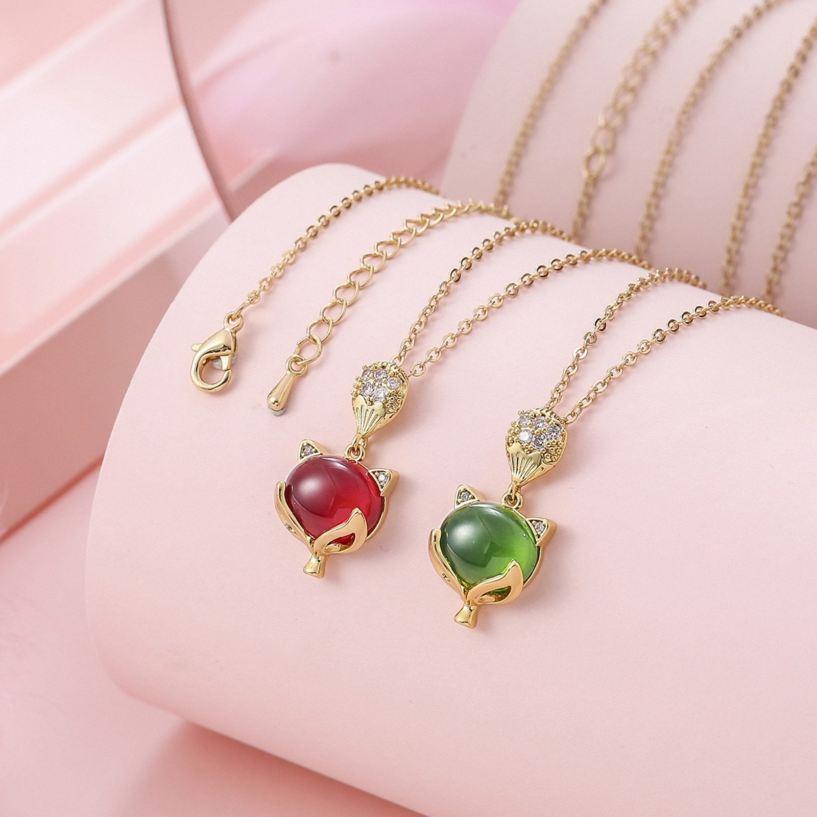 Korean Version Network Red New Necklace Female Fox Color