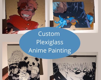 Peintures d'anime en plexiglas personnalisées
