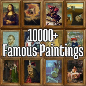 10,000点以上の有名アーティストの絵画 | フレームTV | 象徴的な傑作 | 世界で最も有名なアーティスト | MRR / PLR | アートワークバンドル