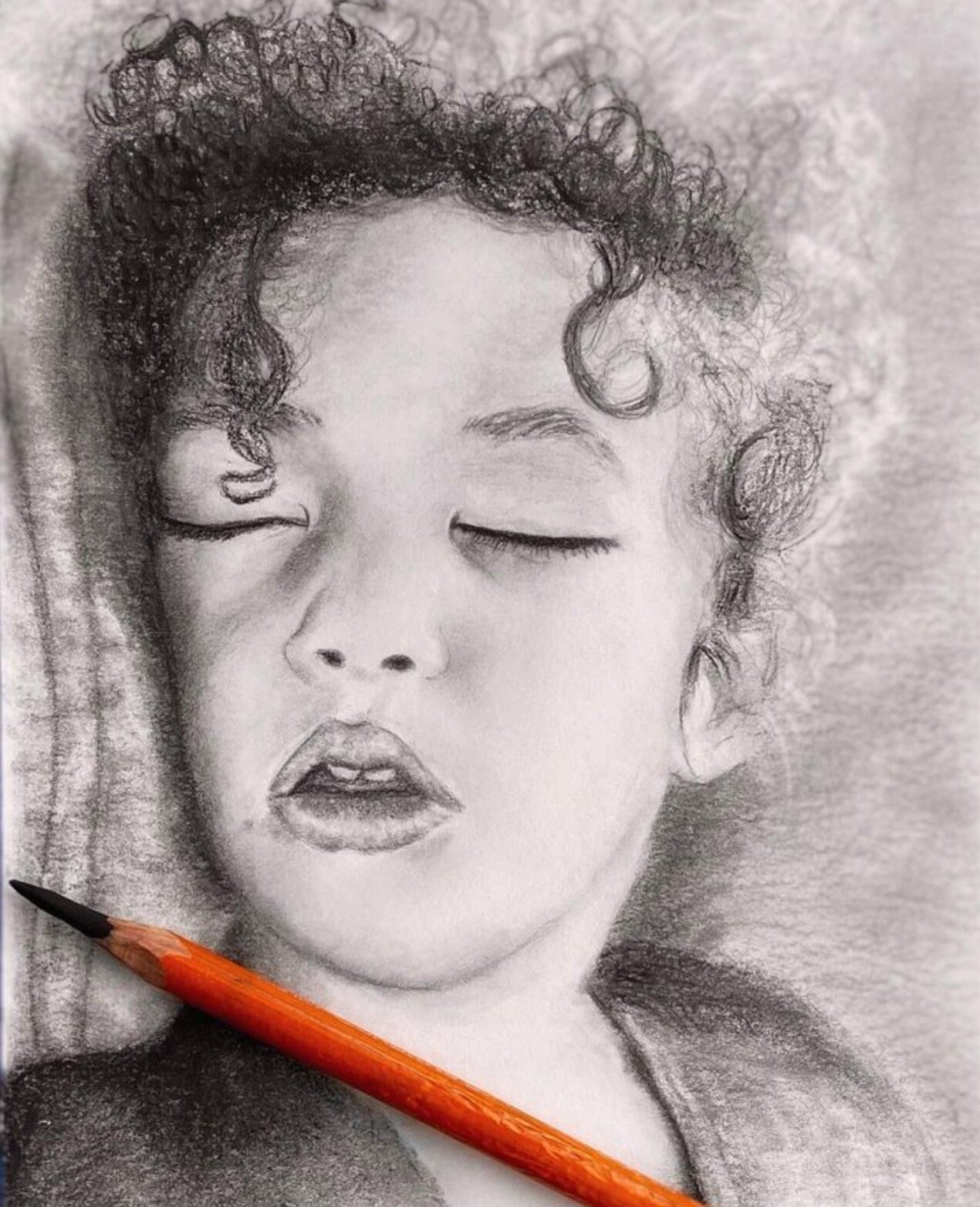 Custom Portrait, Charcoal Drawing, Commission Drawing From Photo, Handmade Portrait Drawing