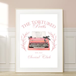 The Tortured Poets Poster Swiftie Inspired Wall Art Swiftie Social Club Print Preppy Aesthetic Dorm Decor Swiftie Merch Taylor poster 167