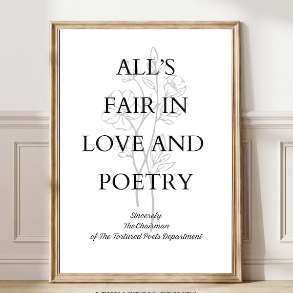 All’s Fair In Love And Poetry Art The Tortured Poets Department Poster Swiftie Preppy Aesthetic Dorm Decor Swiftie Merch Taylor poster 168