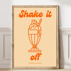 Shake It off Print Teen Girl Room Poster Girly Wall Art Subtle Swiftie ...