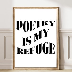 Poetry Wall Art Printable Black and White Print Summer Art Print Trendy Decor Retro  Typography Digital Print Elegant Home poster 218