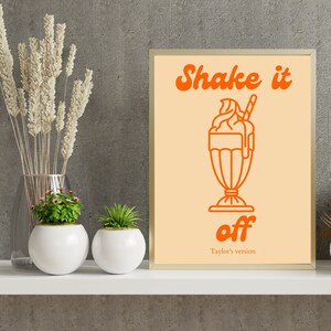 Shake It off Print Teen Girl Room Poster Girly Wall Art Subtle Swiftie ...