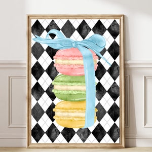 Macaroon Kitchen Wall Art  Trendy Minimalist Decor Boho French macarons Print food art House Warming Gift Aesthetic Kitchen Printable  4