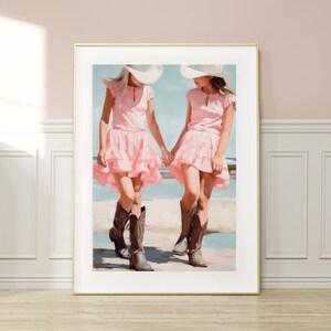 Retro Western Print girly Western Room Decor western Painting Preppy Dorm Room decor Boots Painting poster Cowgirl painting printable 36