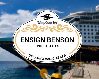 Ensign Benson - Disney Cruise Sticker - Golden Mickey