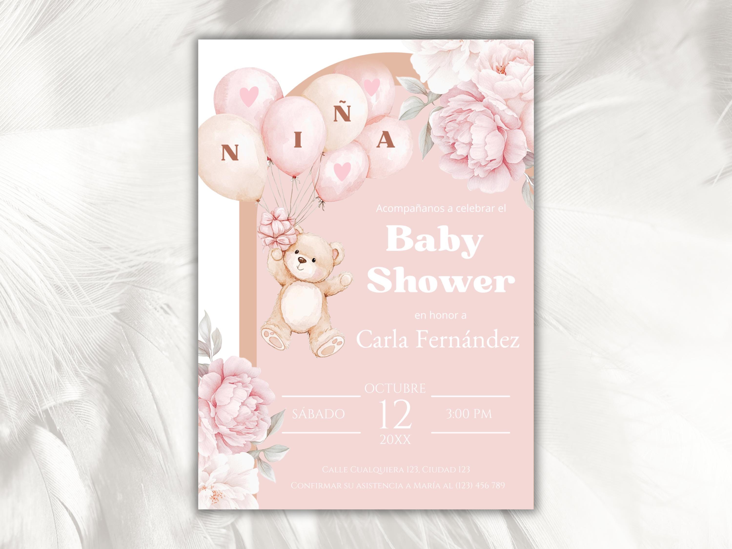 Regalo Bebe Recien Nacido Niño YIDOU Invitaciones De Fiesta De Baby Shower  Para Niña Con Diseño Floral Regalos Para Bebés Recién Nacidos, image size:3000x2250