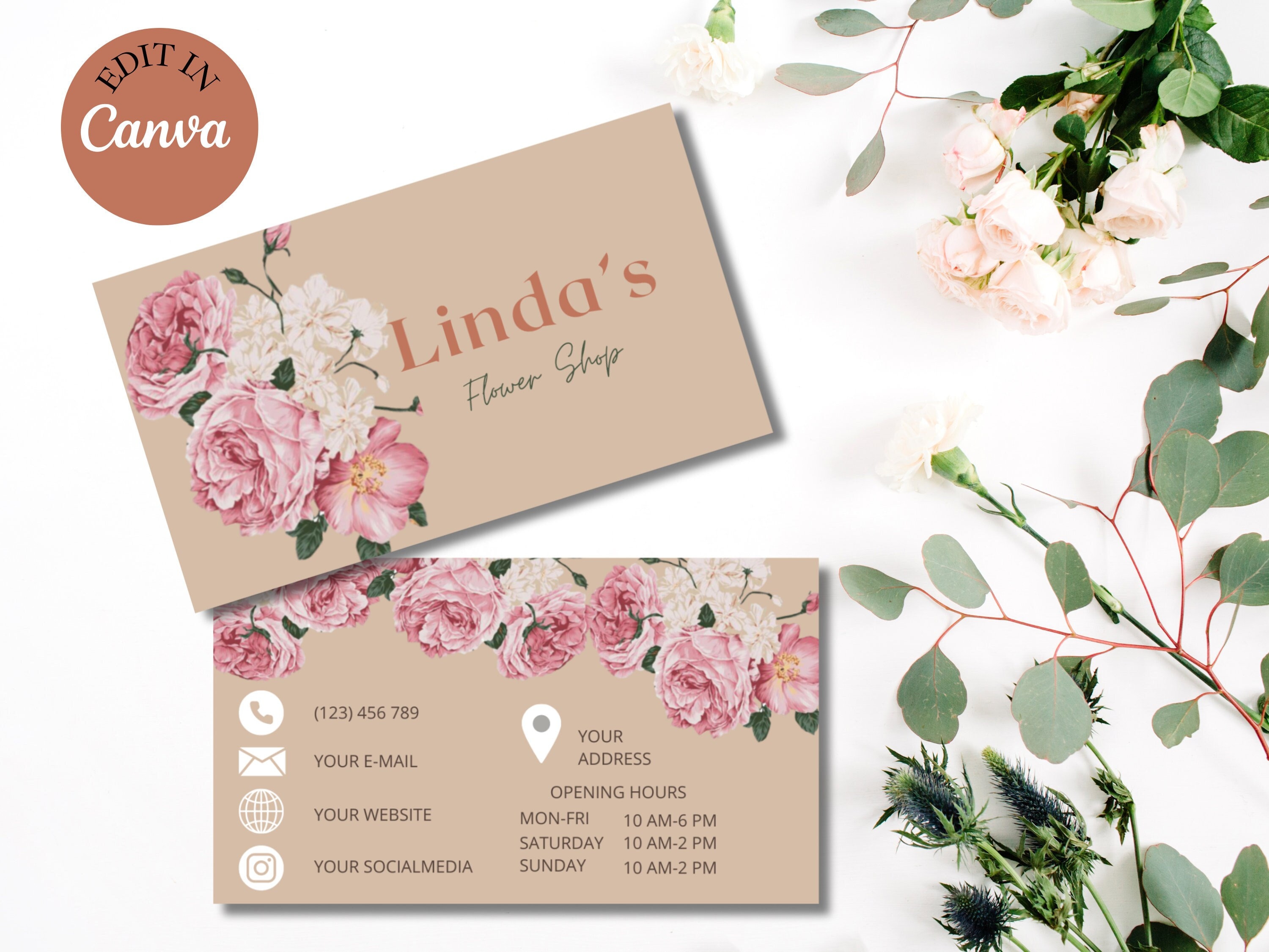 Florist business cards discount