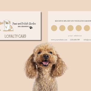 Dog Grooming Loyalty Card, Editable Dog Grooming Reward Card - Etsy - Dog Grooming Business Loyalty Rewards