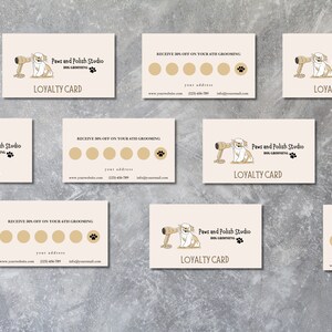 Dog Grooming Loyalty Card, Editable Dog Grooming Reward Card - Etsy - Dog Grooming Business Loyalty Rewards