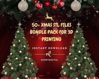 50 plus XMAS STL files bundle pack for 3d printing