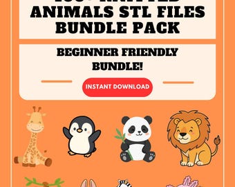 100+ Knitted Animal STL Bundle | 3D Printable Crochet Look Models | STL 3MF Pack| Amigurumi