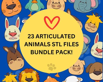 Paquete de 23 archivos STL articulados para impresión 3D