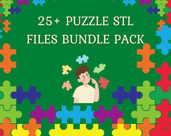 25 + PUZZLES stl bundle pack for 3d printing!