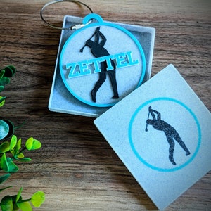 Personalized Golf Keychain  - Customized Premium Double Sided 3D Name / Bag Tag