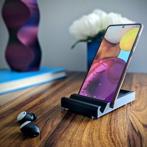 Simple Phone Stand - Sleek & Minimalist Smartphone Holder with Accessory Tray