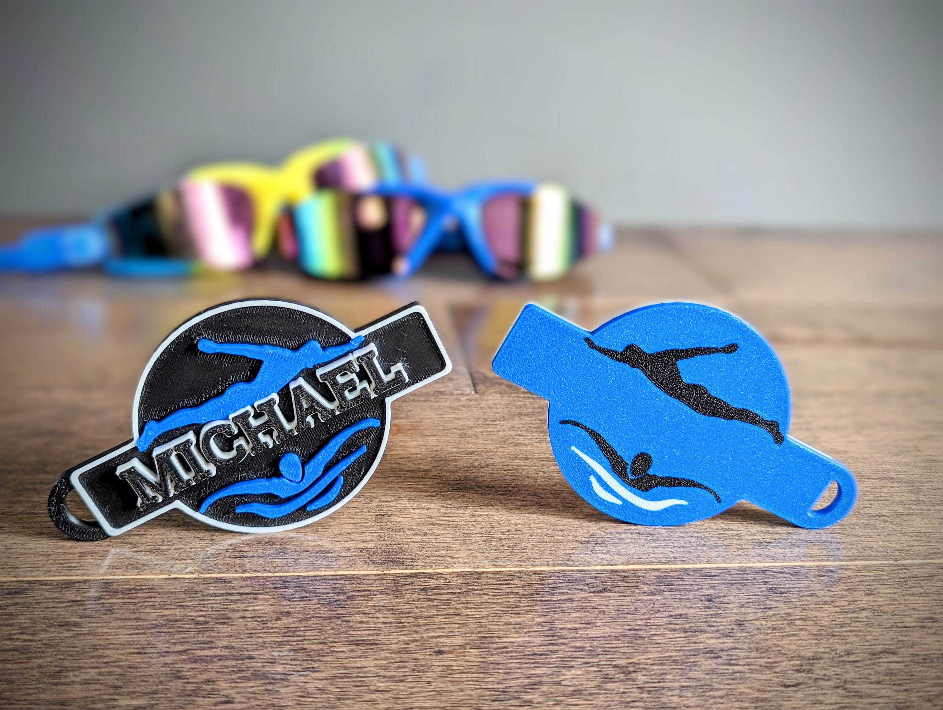 Personalized Swim Team Keychain: Custom 3D Bag Tag Charm - Etsy