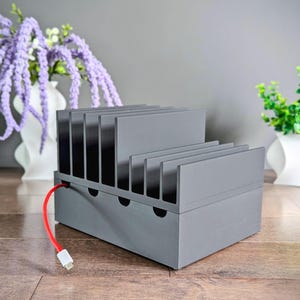 Lade- / Dockingstation für mehrere Geräte - Platzsparender Geräte-Organizer, Ständer mit großer Kapazität, ideal für Laptops, Tablets, Telefone und Switch