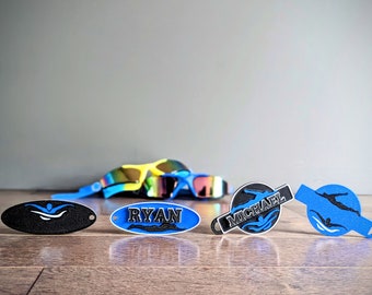 Personalized Swim Team Keychain: Custom 3D Bag Tag Charm