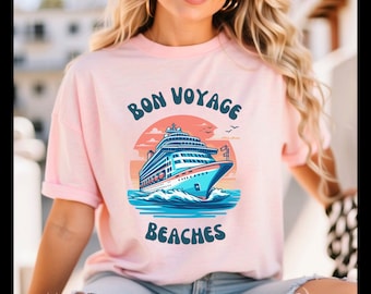 Bon Voyage Beaches - Unisex jersey T-shirt met korte mouwen