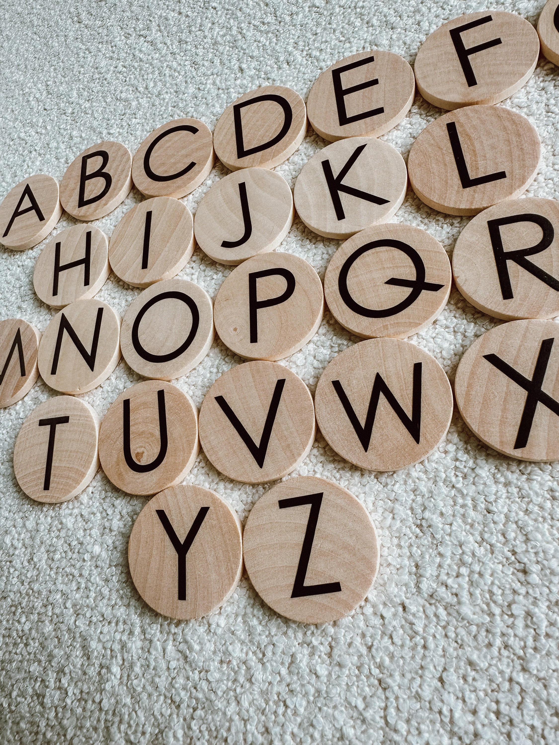 Wooden Alphabet Coins - Etsy