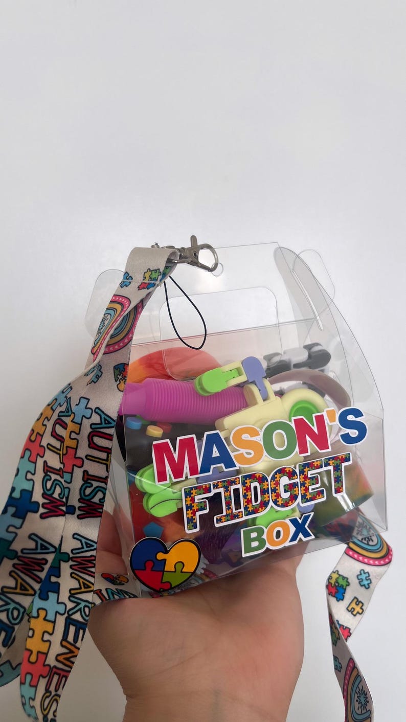 Box For Fidgets Sensory / Fidget Box With Handle - Etsy UK