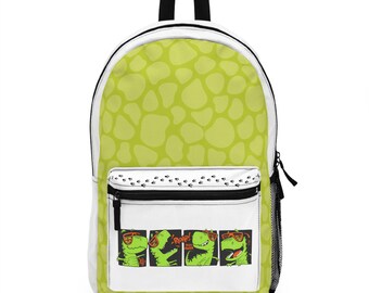 Green Scale Funny Dinosaur Backpack - Kids/Toddlers.  Perfect for Dino lovers!
