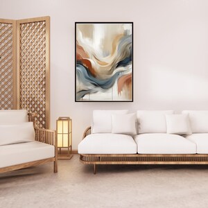 Modern Oversized Abstract Wall Art Print Neutral Boho Digital Download for Minimalist Home Decor Wall Art Decor Contemporary Abstract Art
