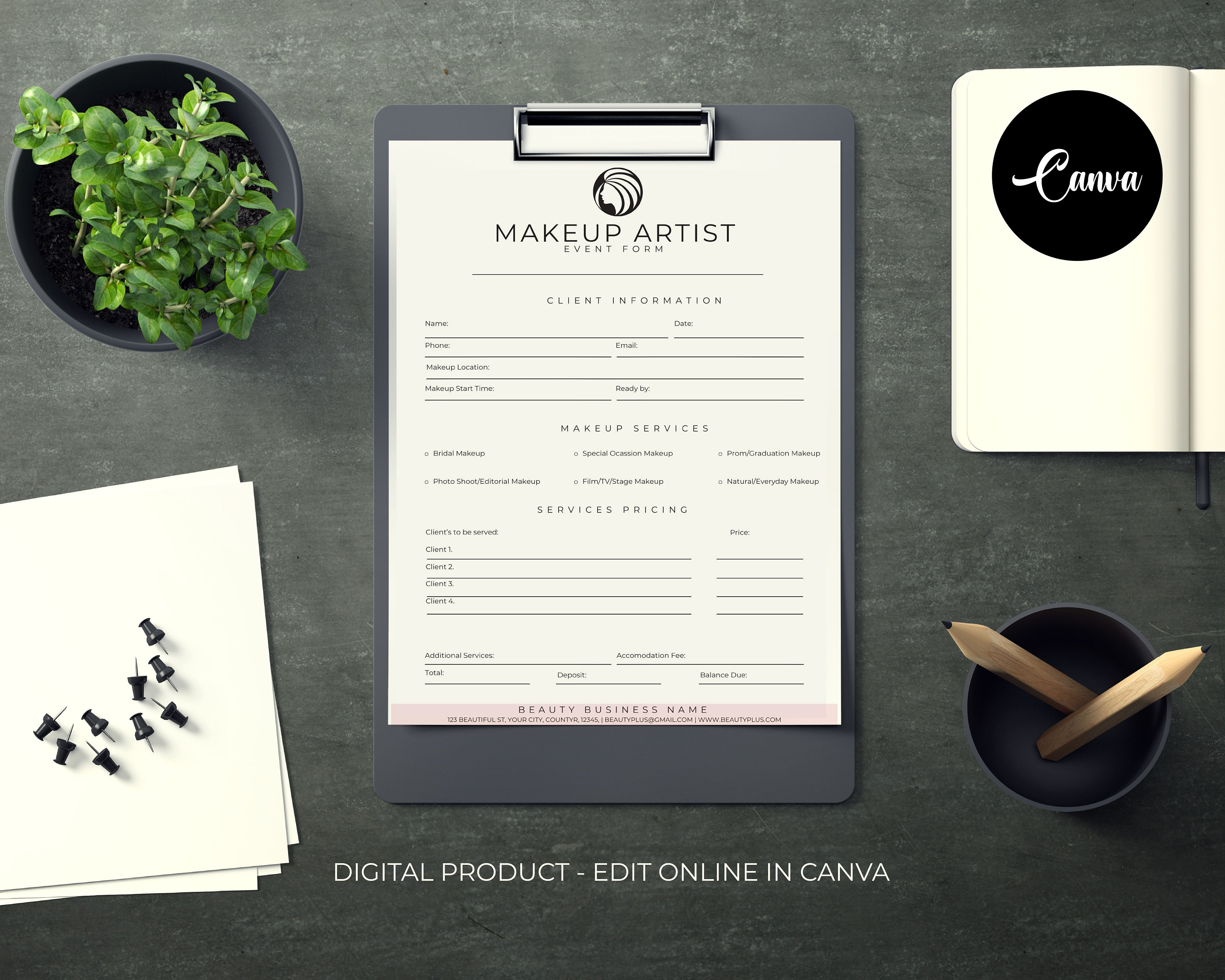 Editable Makeup Contract Template,freelance Makeup Artist Contract